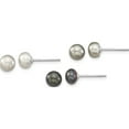 thumbnail image 2 of Sterling Silver Rhodium Fwc Pearl Necklace/7.25 Brace/3Pc Earring Set Made In China qh4792set, 2 of 5