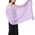 thumbnail image 5 of Chiffon Kimono Cardigans Women Oversized Bolero Shrug Sheer Cover Up For Summer Wedding Evening Bridal Bridesmaids Purple Free Size, 5 of 5