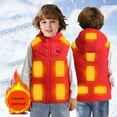 thumbnail image 4 of Krdevn Winter Children's Heating Vest Heated Gilet USB Warmer with 13 Heating Areas for Kids Boys Girls Heating Usb Charging Warm Jacket Windproof Outdoor Waist Coat,Kids Clothing,8-9 Years, 4 of 5