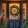 thumbnail image 5 of karymi Christmas Wreath Bow Golden Ball and Pinecone Christmas Wreath Door Hanging Window/wall Decoration Wreath Indoor and Outdoor Christmas Decoration Room Decor Weekly flyer Weekly flyer, 5 of 6