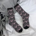 thumbnail image 5 of Yiaed pink hearts Print Great elasticity Crew Socks Sports socks for Men and Women, 5 of 6