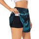 thumbnail image 1 of Balery Vintage Blue Pattern Whale Pantalones cortos deportivos para mujer con forro y dos bolsillos, elásticos, para entrenamiento, gimnasio, yoga-Small, 1 of 7