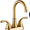 Brushed Gold, variant on Kede 4 Inch Faucet 2 Handle Bathroom Sink Faucet Lead-Free Brushed Nickel Bath Sink Faucet with Pop-up Drain Stopper and Supply Hoses