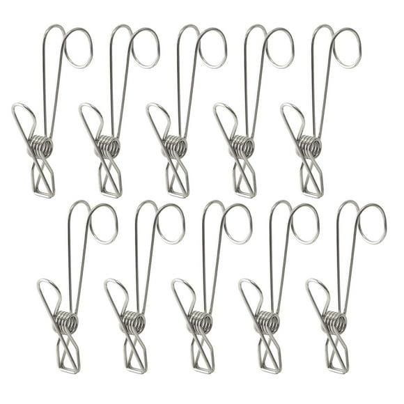 10-Pack Stainless Steel Cable Clips, Adhesive Wall Hooks for Organizing Wires Clearance - Goohae