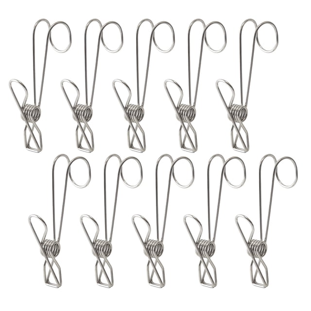 Wall Hanging Hook Wire Clothespins Laundry Chip Clips 10 Pack Clothes Pins with Heavy Duty Clamp Metal Clothes Multi. Adhesive Hook,Metal Hook,Plastic Hook,Over Door Hook,Coat Hook,Kitchen Hook,Bathr