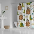 thumbnail image 3 of Coolnut Bath Shower Curtain Liners Funny Sloths in The Forest 60x72in Polyester Waterproof with 12 Curtain Hooks Bathroom Accessories Decoration, 3 of 6