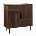 thumbnail image 3 of Modern Color Pop Accent and Storage Cabinet - Dark Walnut/Navy Interior, 3 of 8