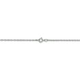 thumbnail image 4 of 14k White Gold 24 Inch .8mm Baby Rope Chain Necklace Pendant Charm, 4 of 9