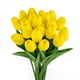 thumbnail image 1 of Nvzi Tulipán artificial de seda de 20 unidades, flores blancas falsas de 13,5 pulgadas, regalo para el día de la madre, Pascua, San Valentín, decoración para el hogar, la cocina y la boda (amarillo), 1 of 5