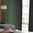 thumbnail image 4 of Green Black Ombre Semi Sheer Curtains 63 Inch Length 2 Panels Set, Modern Gradient Abstract Art Sheer Kitchen Curtain Privacy Voile Window Curtain for Living Room Bedroom Rod Pocket Drapes, 4 of 7