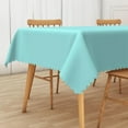 thumbnail image 2 of Mint Green Table Cloth, 60x84 Inch Rectangle Polyester Fabric Tablecloth Thick,Wrinkle Resistant Washable Reusable Table Cover for Dining Picnic Outdoor Camping Anniversary Party Decoration, 2 of 5