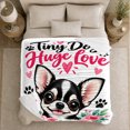 thumbnail image 5 of Chihuahua Dog Lover Art Pink Hearts Roses, Playful Pet Portrait Pattern, Warm Flannel Blanket for Living Room and Bedroom, Dog Moms decorative theme Gift, Pet Lover Home Decor, 5 of 9