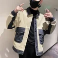 thumbnail image 3 of Chaqueta vaquera con botones y cuello en V para hombre, ropa de abrigo informal vintage de diseñador Y2k Elatic al precio más bajo, abrigo vaquero de alta calidad y baja para hombre, 3 of 4