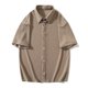thumbnail image 1 of pstuiky camisetas para hombre, Camisa informal de manga corta con estampado de rayas y cuello vuelto para hombre camisetas de hombre xxxl, 1 of 6