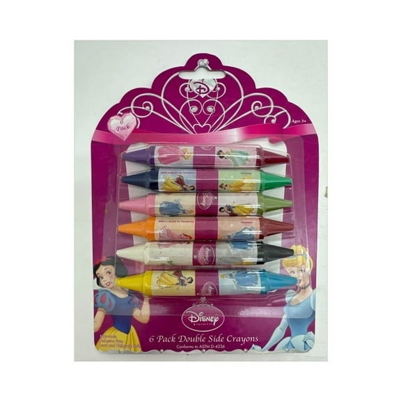 Disney Princesses 6pk Double Side Crayons