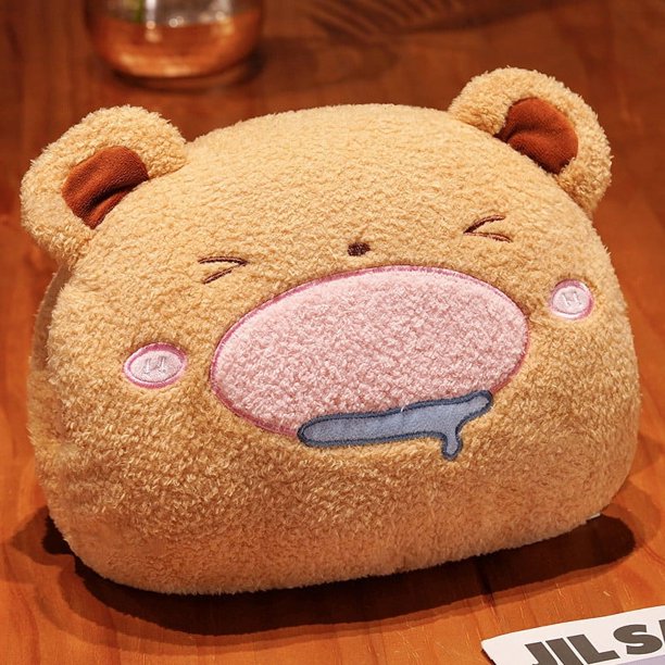 Bonita almohada calentadora de manos con forma de panda, dinosaurio y gato, para oficina, para dormir, manta de aire acondicionado
