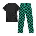 thumbnail image 2 of Pijama Demon Slayer para Hombre, Cuello Redondo Manga Corta con Pantalon Negro Talla M, 2 of 4