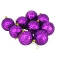thumbnail image 2 of Northlight Mirrored Disco Ball Christmas Ornaments - 2.5" (60mm) - Purple - 9ct, 2 of 3