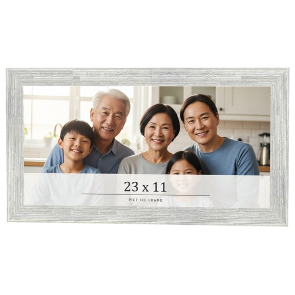 23x11 Frame White Real Wood Picture Frame Width 1.5 inches | Interior Frame Depth 0.5 inches | Barn