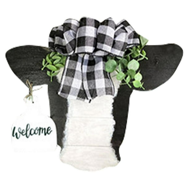 Cow Head Sign, Cow Head Door Hanger, Sign Porch Decor