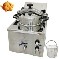 16L Commercial High Pressure Fried Chicken Stove Timed Pressure Electric Deep Fryer with Fryer Basket