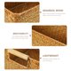 thumbnail image 2 of Cesta de algas marinas con asa de madera, cesta de escritorio rectangular, organizador de almacenamiento para baño, 2 of 8