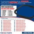 thumbnail image 3 of Whole Parts Refrigerator Fresh Food Door Seal Gasket (Black) Part# W10849442 - Replacement & Compatible with Some Amana, Jenn Air, Kitchen Aid, Maytag and Whirlpool Refrigerators, 3 of 7