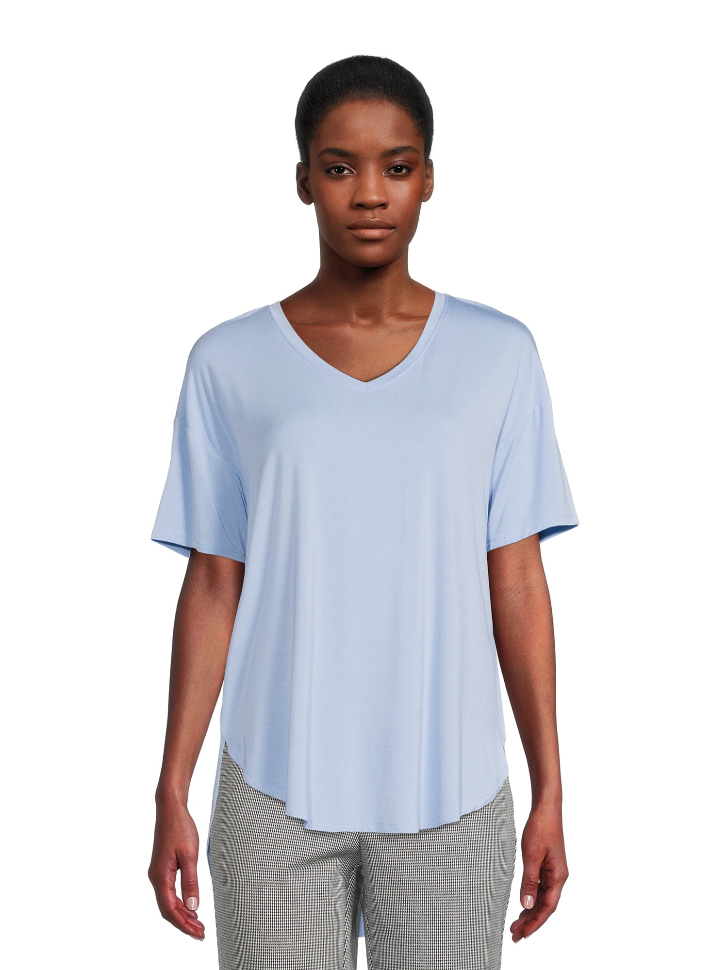Time and Tru Women's V-Neck Tunic T- Shirt