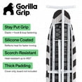 thumbnail image 3 of GORILLA GRIP Scorch Resistant Ironing Board Cover, Silicone Coating, Hook and Loop Fastener Strap, Chevron Black Linen, 3 of 10