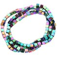 thumbnail image 1 of 1 Collar de Hebra s Collar de Piedras Naturales Hematita Cuadrados Granos Dispersos 3 mm Aprox. 92 Piezas Joyería Que Hace Adornos Espaciador color mezclado Macarena Hematite Square Loose Beads, 1 of 8