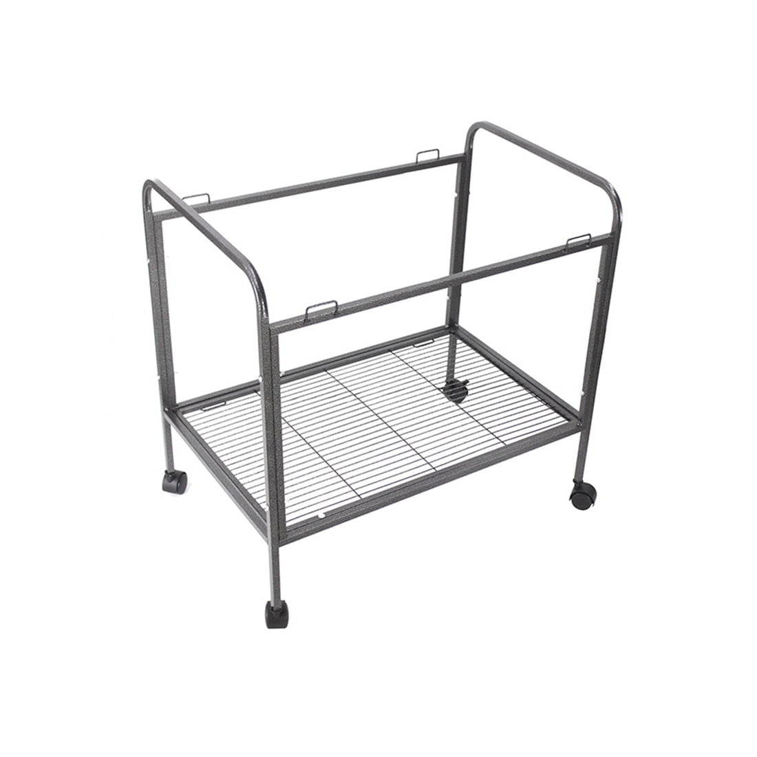 INTBUYING Parrot Cage Medium Bird Cage Breeding Cage with 4 Feeders Iron Black