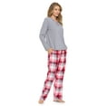 thumbnail image 3 of Casual Nights Women's Jersey Knit Long-Sleeve Top and Soft Flannel Bottom Pajama Set, 3 of 4