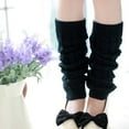 thumbnail image 3 of Dyfzdhu Autumn Winter Leg Warmers Women Solid Color Knitted Crochet Long Socks Calf Sleeve Black, 3 of 4