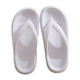 thumbnail image 2 of OOOUM Thick Platform Eva Flip Flops Textured Thong Slip On Sandals Soft Cushioned Summer Beach Indoor Outdoor Shoes White US:9.5, 2 of 7