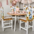 thumbnail image 3 of Blue Dwarfs Chair Covers Set of 1 You Are My Sunshine Sunflower Spring Plant Chair Back Covers Stretch Removable Washable Slipcovers Protector for Dining Room Kitchen Party Decor, 3 of 9