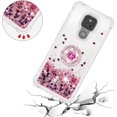 thumbnail image 5 of case for Motorola Moto G Play 2021 Case,Creativity Clear Quicksand Glitter Flowing Liquid Floating Soft TPU Case w/Stand Bling Diamond Sparkle Phone Cover for Motorola Moto G Play 2021  Rose Gold, 5 of 14