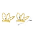 thumbnail image 5 of NUZYZ 1Pair Women Hollow Lotus Shape Double Sided Ear Stud Earrings for Party Wedding Club, 5 of 7