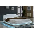 thumbnail image 6 of U.S. Pride Furniture Faux Leather Platform Bed with Oval Headboard, 6 of 7