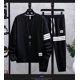 thumbnail image 4 of Conjunto de chándal de manga larga de primavera y otoño de 2 piezas para hombre, trajes deportivos Hip Pop Y2k para hombre, tendencia de moda, cuello redondo, estilo coreano de gran tamaño, 4 of 5