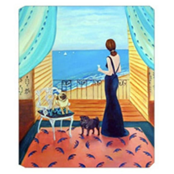 Carolines Treasures  Lady with her Pug Mouse Pad 8 x 9.5 in.