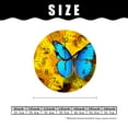 thumbnail image 2 of 12 Inch Wall Clock Battery Operated Silent Clock Decorative for Office, Kitchen, Outdoor, Living Room，Bright Blue Morpho Butterfly on Sunflower Cute Art, 2 of 5