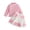 #1 Pink, variant on HCNTES Baby Girl Clothes Winter Toddler Baby Girl Outfits Long Sleeved Round Neckline Cute Applique Long Sleeved Top Fabric Applique Shorts Set 2PCS