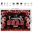 thumbnail image 3 of 8x6FT Congrats Grad Backdrop 2026 Graduation Party Decorations Black Red Ballon Glitter Photography Background Class of 2026 School Party Supplies Vinyl, 3 of 7