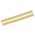 thumbnail image 1 of Uxcell 2pcs Brass Rods (12mm)1/2 Inch x (100mm)4 Inch Brass Solid Round Bar for Knife Handles Pin DIY Craft, 1 of 6