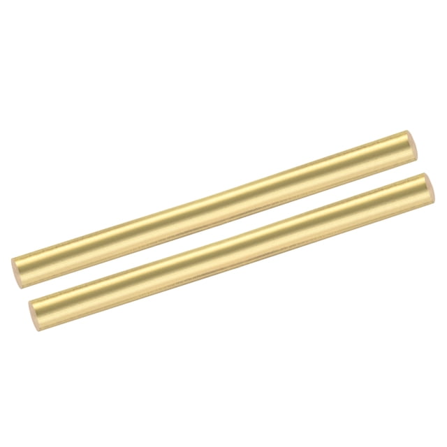 Uxcell 2pcs Brass Rods (12mm)1/2 Inch x (100mm)4 Inch Brass Solid Round Bar for Knife Handles Pin DIY Craft