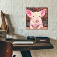 thumbnail image 5 of Epic Art 'Pig' by Carissa Luminess, Acrylic Glass Wall Art, 12"x12", 5 of 8