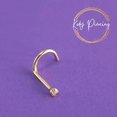 thumbnail image 3 of Perno curvo de oro macizo de 14 quilates con piercing Kody adornado con una circonita cuadrada de 1,5 mm, 3 of 4