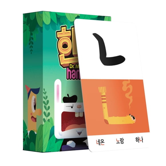 Tarjetas didácticas del alfabeto coreano Hangul del Dr. Moku con mnemotécnicos Dr. Moku Dr. Moku