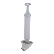 Plyzle Toilet Plunger Pump - Manual Press-Type Drain Unclogger for Clogged Pipes & Toilets, 18.89 Inch Durable Plastic in Gray(Single Piece)