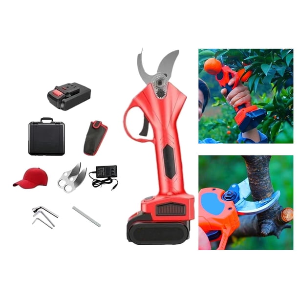 Tijeras de eléctricas profesionales, bonsái, plantas, césped, rama de árbol, tijeras de jardín recargables, tijeras de jardinería, 1 batería Yotijar Tijeras de podar eléctricas